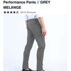 Twillory Performance Pants // GREY MELANGE - Tailored / W-32 / L-30